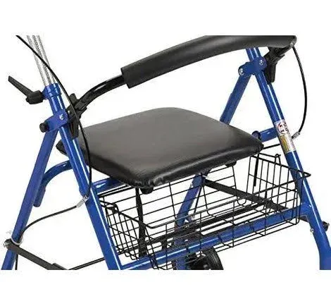 Drive Medical Four Wheel Walker Rollator with Removable Back Support