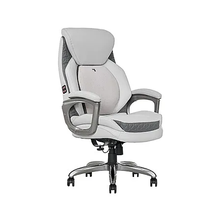 Sharper Image Ergonomic Bonded Leather Swivel Executive Massage Chair