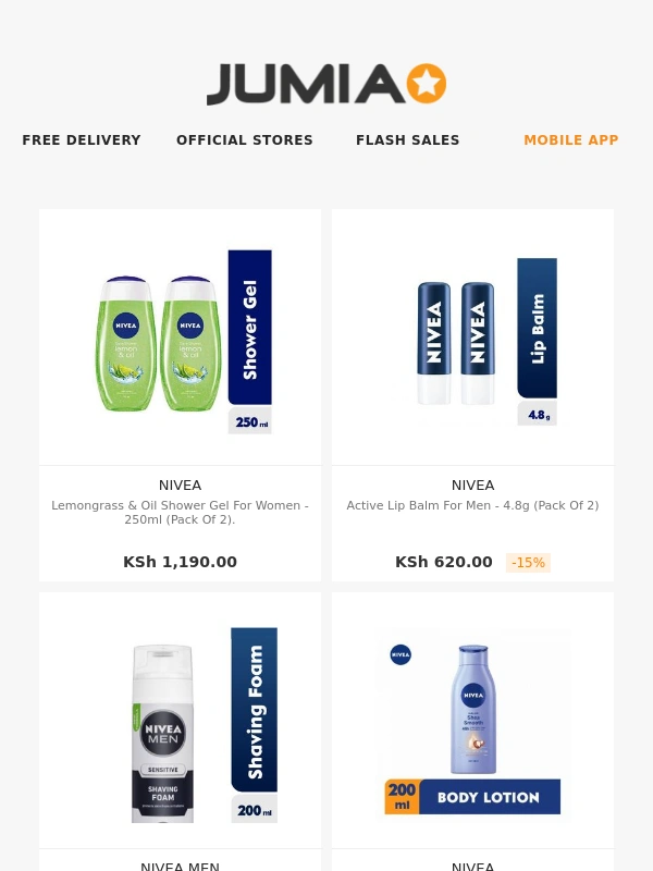 Jumia Kenya - Enjoy amazing Nivea deals to help you embrace your skin with confidence!
