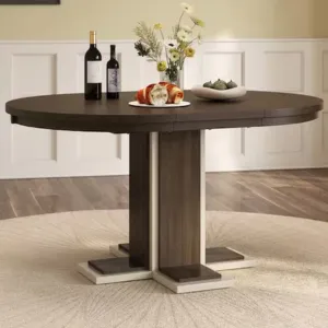Harper & Bright Designs Extendable Wood Dining Table