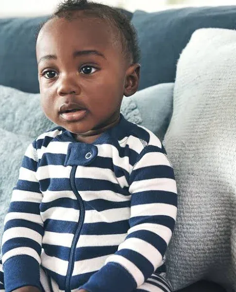 Hanna Andersson Striped 2-Way Zip Sleeper Pajamas in 100% Cotton Toddler