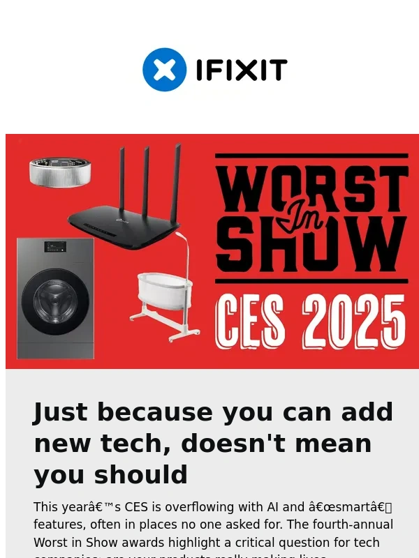 iFixit - The worst new products at CES 2025