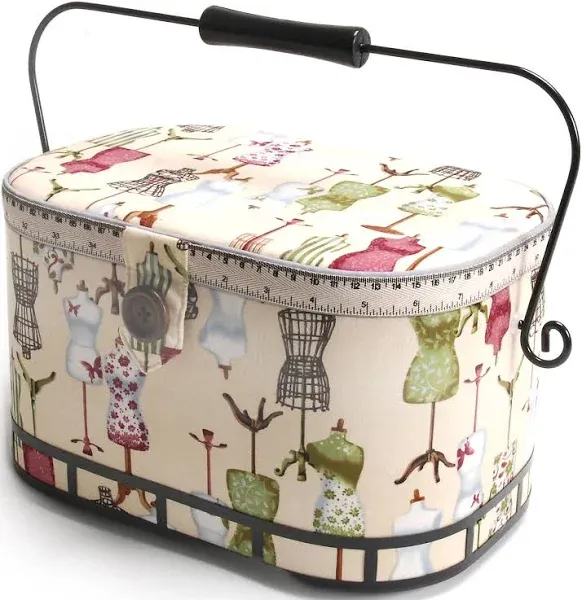Dritz St. Jane Large Oval Sewing Basket