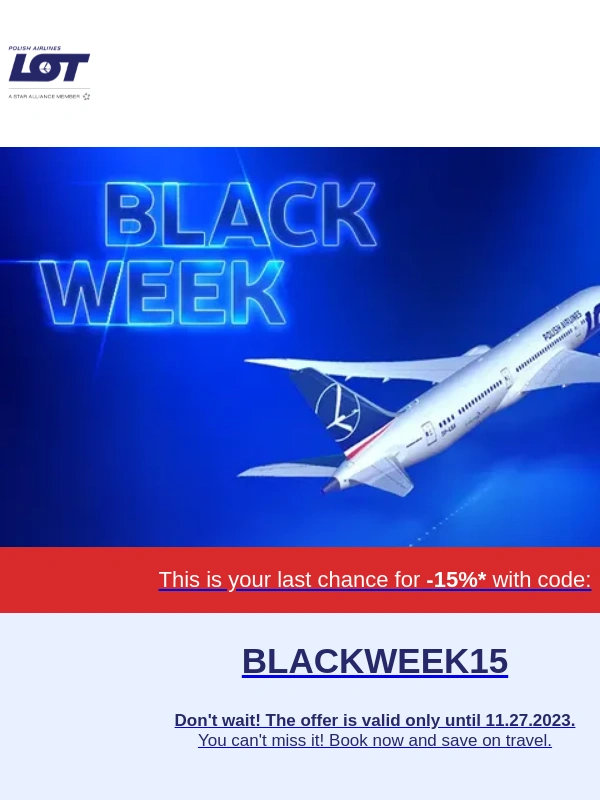 LOT - ? The end of the BLACK WEEK offer