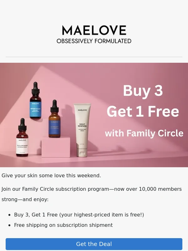Maelove - Treat yourself - Buy 3 Get 1 Free