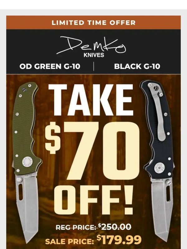 DLT Trading - Take $70 off Demko AD20.5 Tantos!