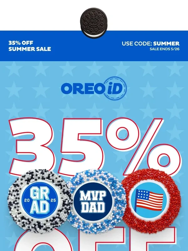 Oreo - Final Hours to Save,35% Off Summer Sale