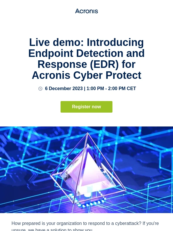 Acronis -  Introducing Endpoint Detection and Response