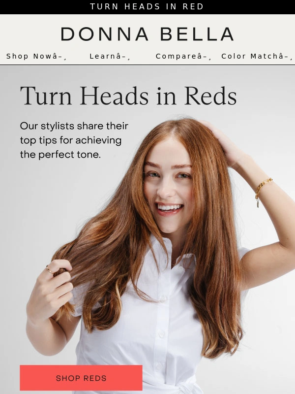 Donna Bella Hair - Turn Heads in Red