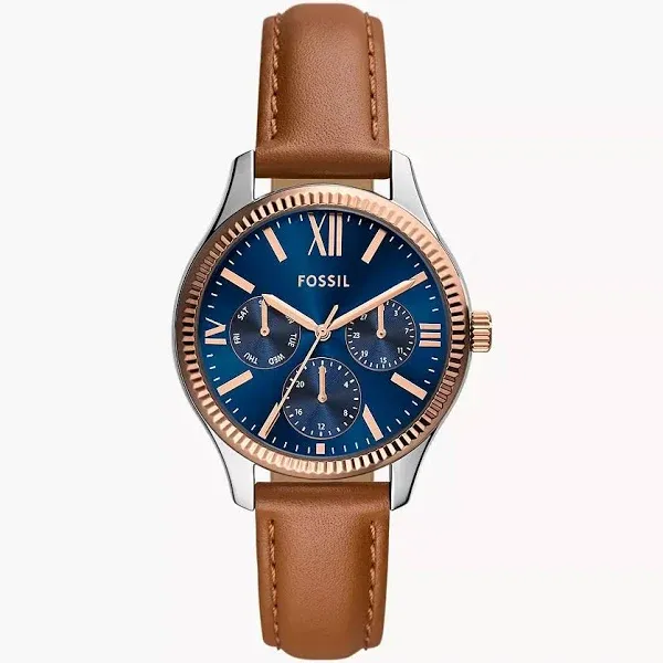 Fossil Women's Rye Multifunction Leather Watch