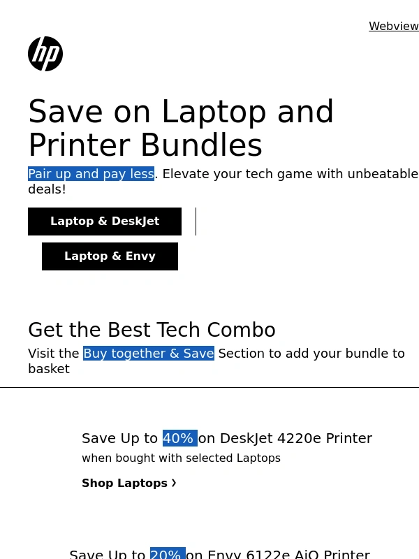 HP - Double the Tech,Double the Savings!