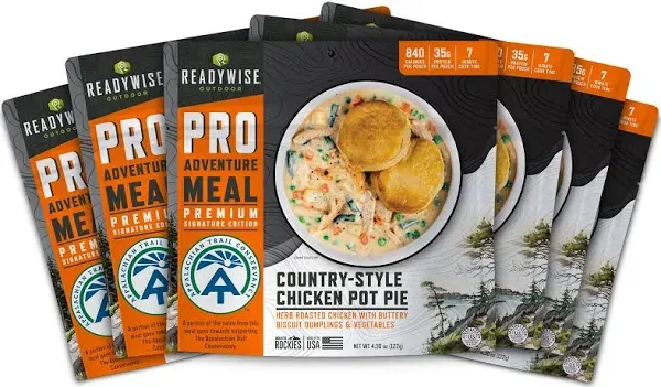 ReadyWise Pro Adventure Meal Classic Chicken Pot Pie 6 Pack