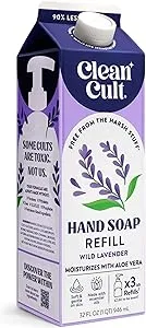 Cleancult - Liquid Hand Soap Refill, 32 oz, Moisturizes Dry & Sensitive Skin, Wild Lavender
