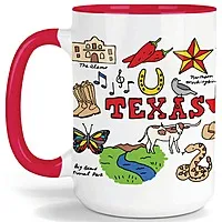 1 Brilliant Gift Wanderer Texas TX 15 Oz Mug in White and Red $10.79 at Nebraska Furniture Mart
