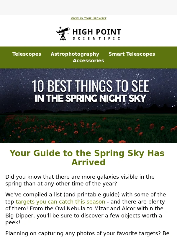 High Point Scientific - Top 10 Spring Targets - Free Download! ?