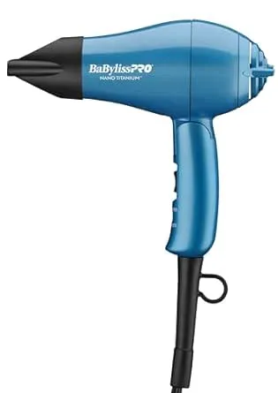 BaBylissPRO - Nano Titanium Travel Dryer, Blue