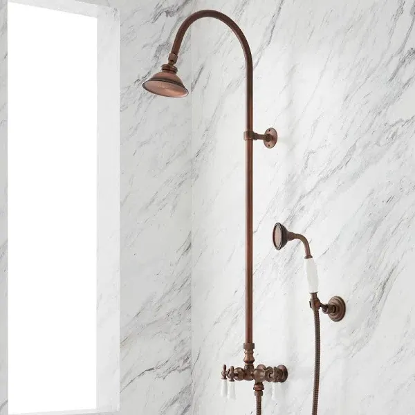 Signature Hardware Baywood Exposed Pipe Shower System