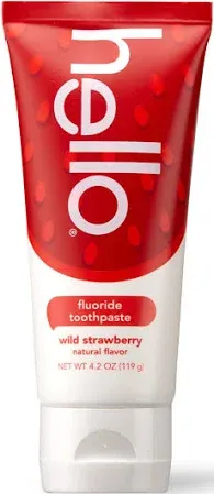 Hello Kids Wild Strawberry Fluoride Toothpaste