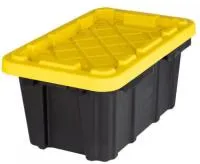 6.5-Qt HDX Tough Storage Tote w/ Yellow Lid (Black or Clear)