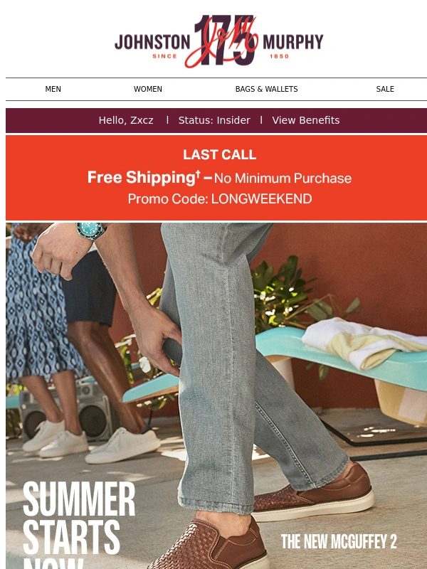Johnston and Murphy - FINAL HOURS to Ship Free This Holiday Weekend