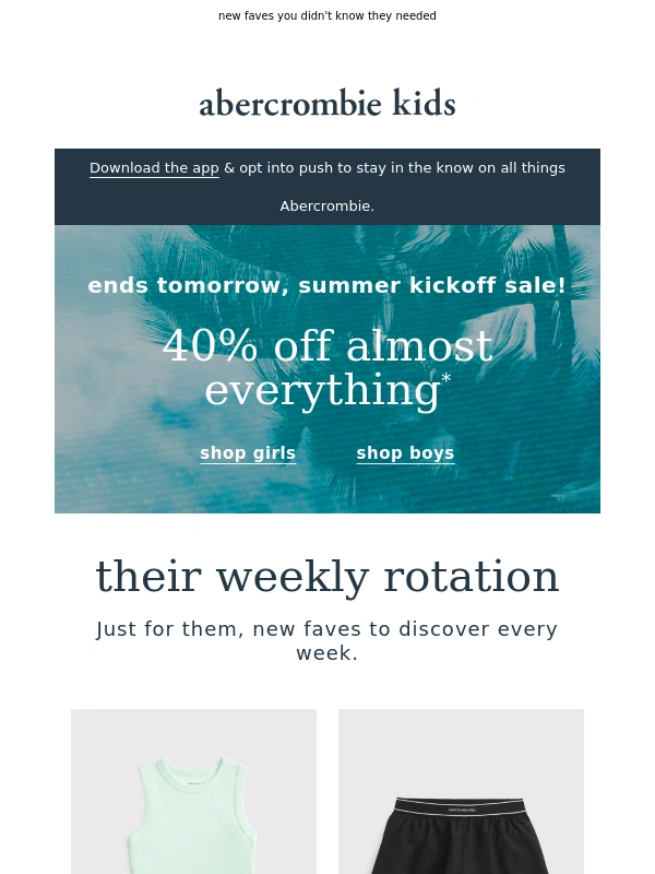 Hollister Co - Introducing their weekly rotation!