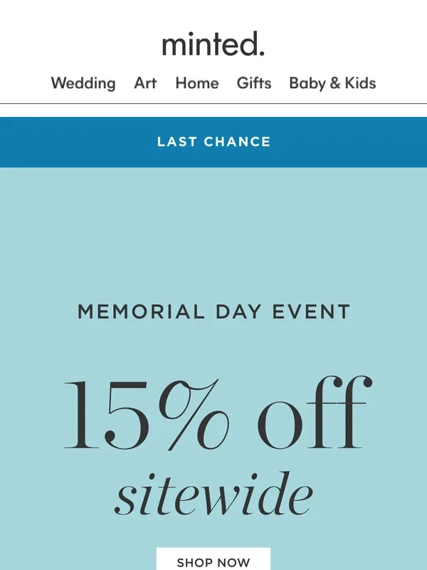 Minted - Ends tonight: 15% off art