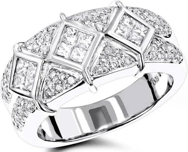 14K White Gold 1.37ct Diamond Ring