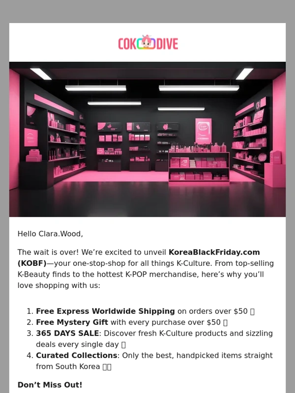COKODIVE - COKODIVE Presents : ? Welcome to KoreaBlackFriday – 365 Days of Non-Stop Deals! ?