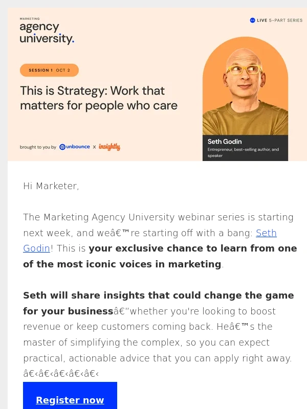 Unbounce - Seth Godin has game-changing marketing insights for you