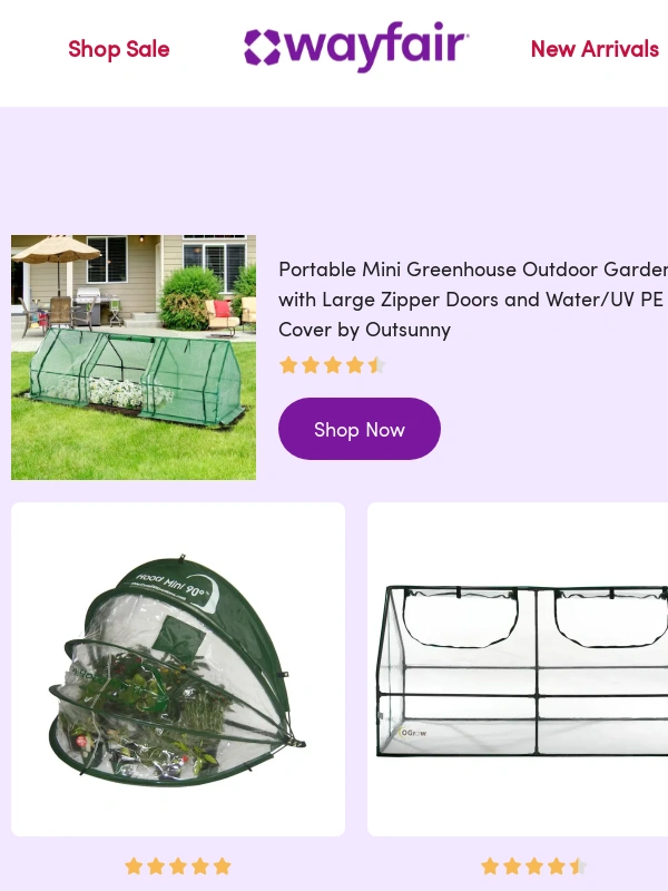 Wayfair - Greenhouses in carts everywhere ?