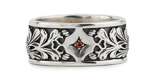 Serge Denimes Mens Sterling Silver Kabuto Ring