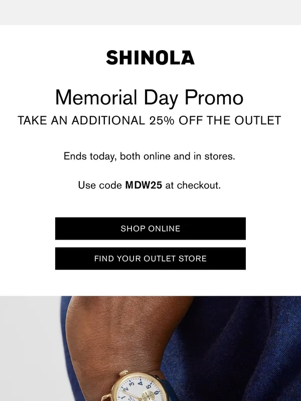 Shinola - Last Chance: 25% off The Outlet