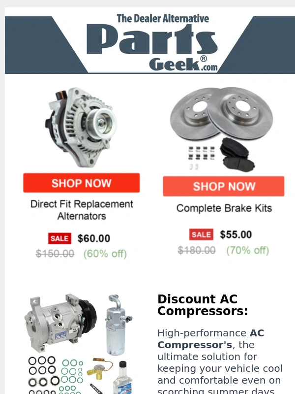 Parts Geek - (Exclusive) Start Your Memorial Day Savings Early