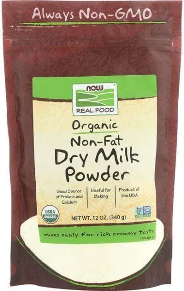 Now Foods Organic Non-Fat Dry Milk Powder