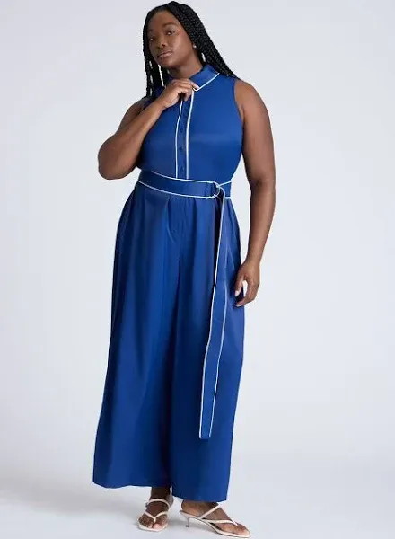 ELOQUII Women's Plus Size Tennis Jumpsuit