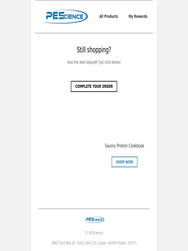 PEScience - Still shopping?