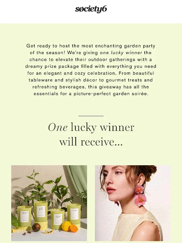 Society6 - Win the Garden Party Giveaway!