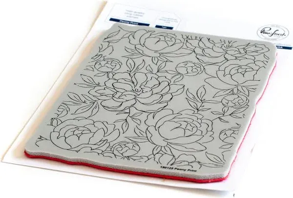 Pinkfresh Studio Peony Print Cling Rubber Stamp