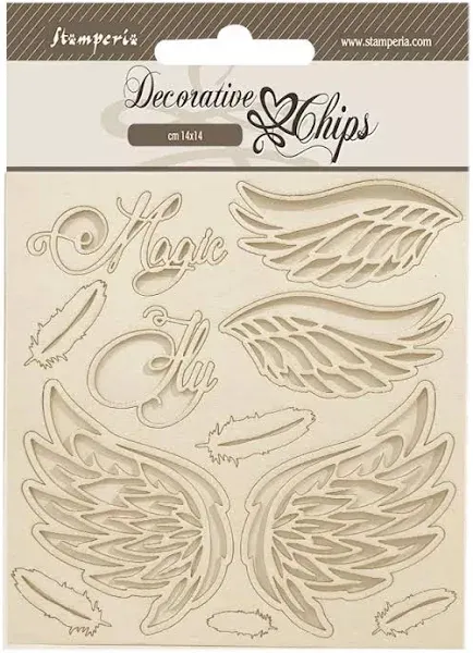 Stamperia Wonderland Decorative Chips Wings