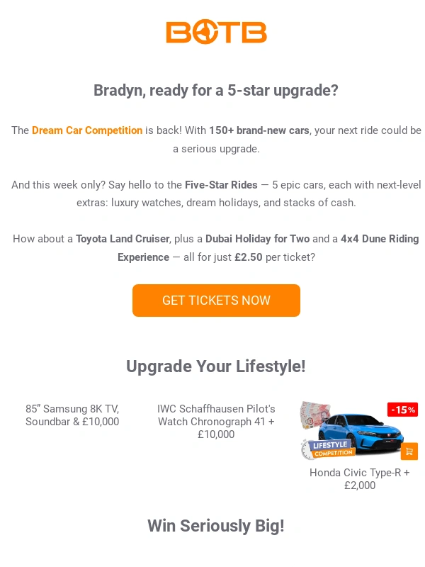 BOTB - ? 5-Star Rides Just Landed!