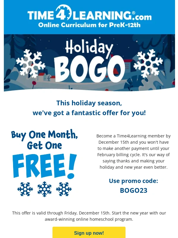 Time4Learning - Time is running out to save on New Year’s learning!