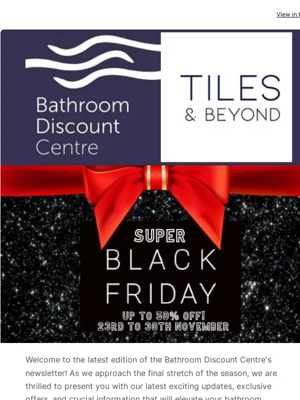 Bathroom - DON'T MISS - BLACK FRIDAY SALE NOW ON! Plus the latest updates and interior trends to inspire your bathroom design