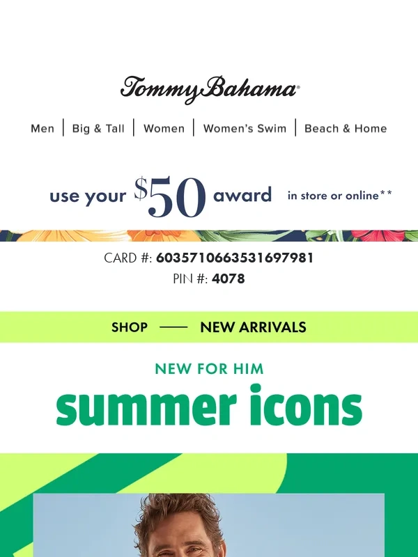 Tommy Bahama - New Summer Style Is Heating Up