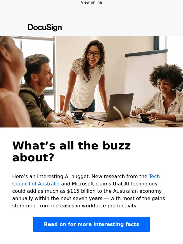 DocuSign - Do you wonder how AI will change the way you work? ☁️