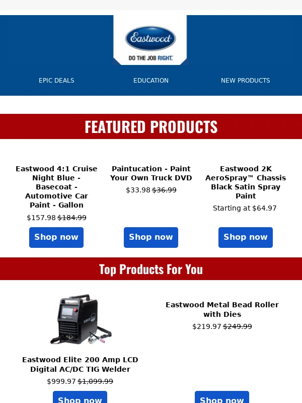 Eastwood - ? BIG Sales On Tools You Love!