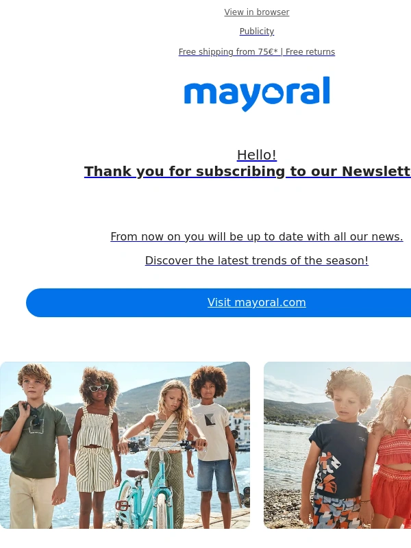 Mayoral - We're so lucky to have you here at Mayoral! ?