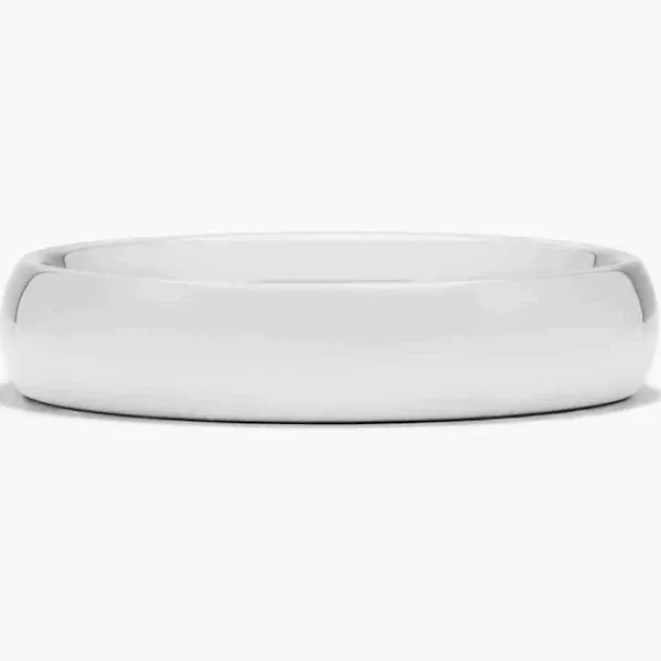 Slightly Domed Comfort Fit Mens Wedding Ring