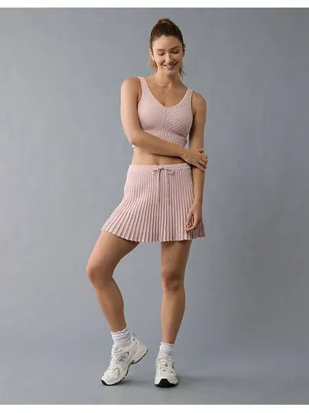Ae Ribbed Knit Mini Skirt