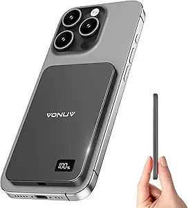 Vonuv 5000mAh 15W Magnetic Wireless Charging Power Bank