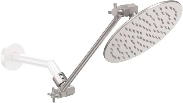 All Metal 8 inch Rain Shower Head and Adjustable Shower Arm